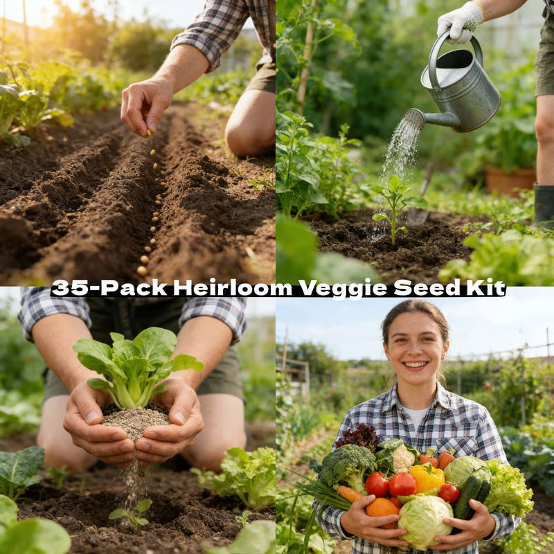 🔥last day🚰vegetable seeds vault kit | 35 variety pack 16,000+ seeds total