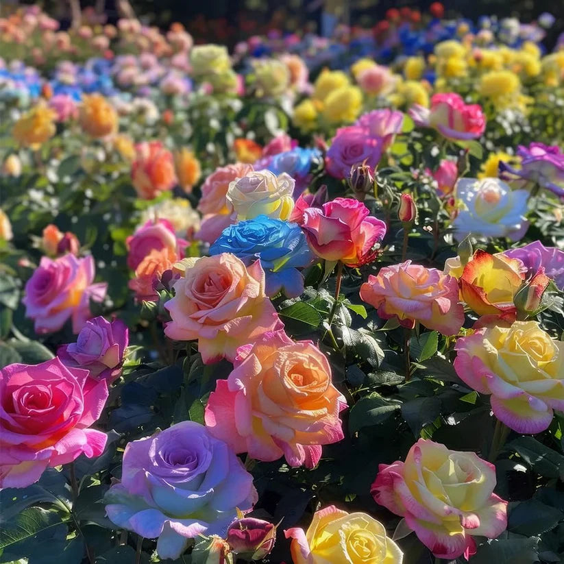 🌸mixed color rainbow rose seeds – 🌿perennial flower seeds / large flowers / easy to grow🌸🔥