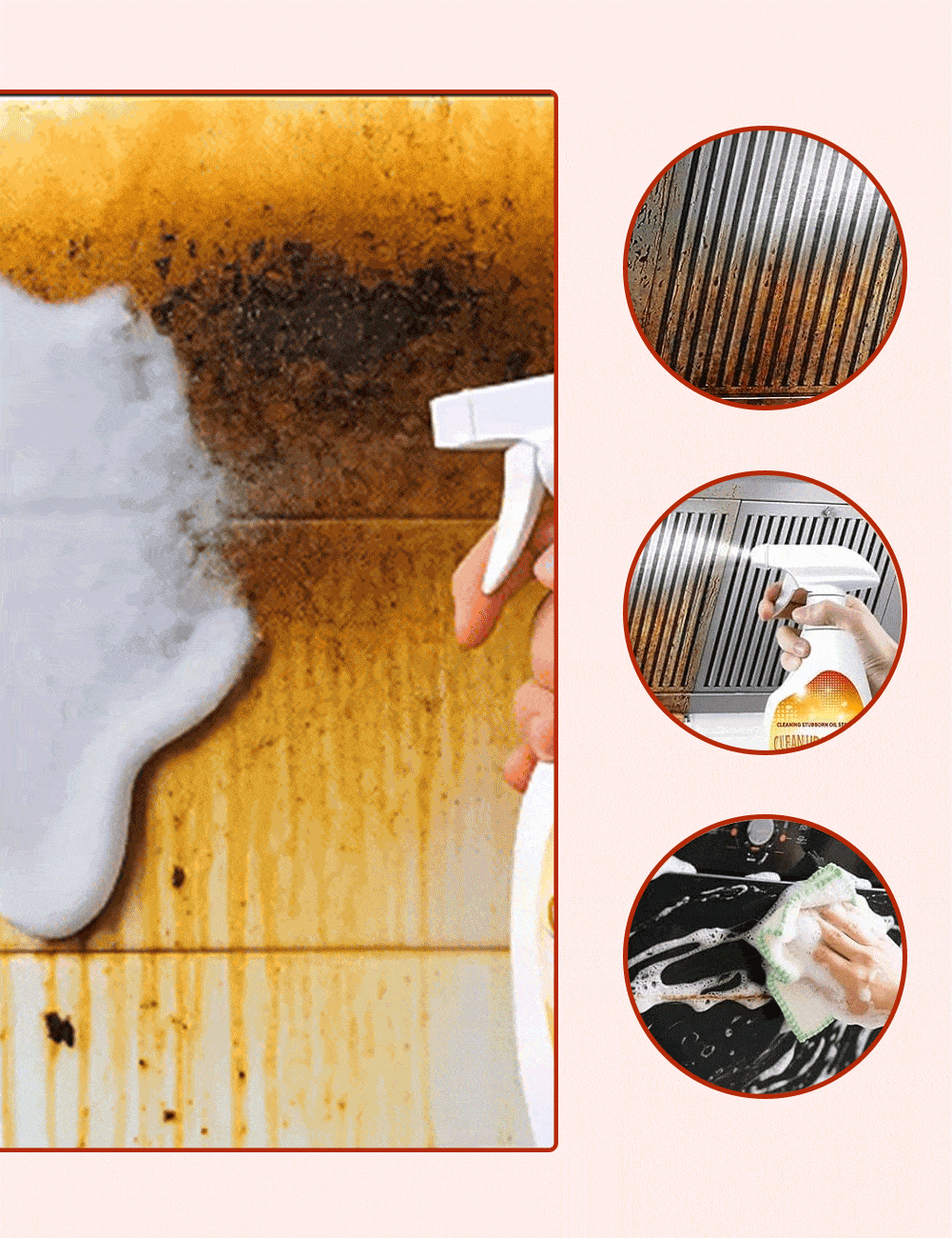 🔥hot sale 50% off🔥💥heavy-duty kitchen degreaser foam cleaner spray💥🔥 buy 1 get 1 free! 🔥