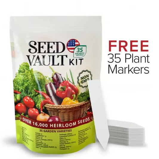 🔥Last Day🚰Vegetable Seeds Vault Kit | 35 Variety Pack 16,000+ SEEDS TOTAL