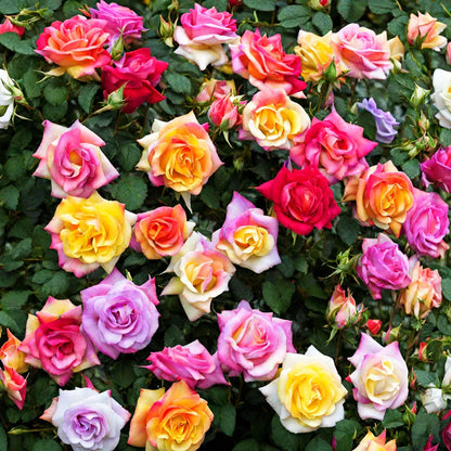 🌸Mixed Color Rainbow Rose Seeds – 🌿Perennial Flower Seeds / Large Flowers / Easy to Grow🌸🔥