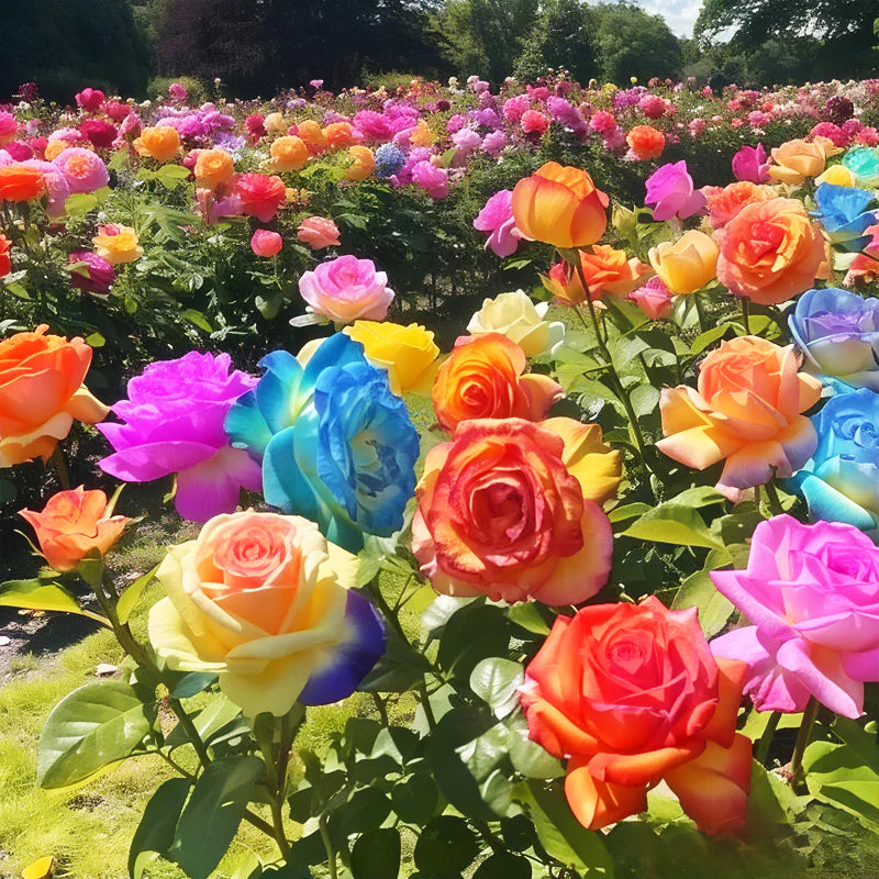 🌸mixed color rainbow rose seeds – 🌿perennial flower seeds / large flowers / easy to grow🌸🔥